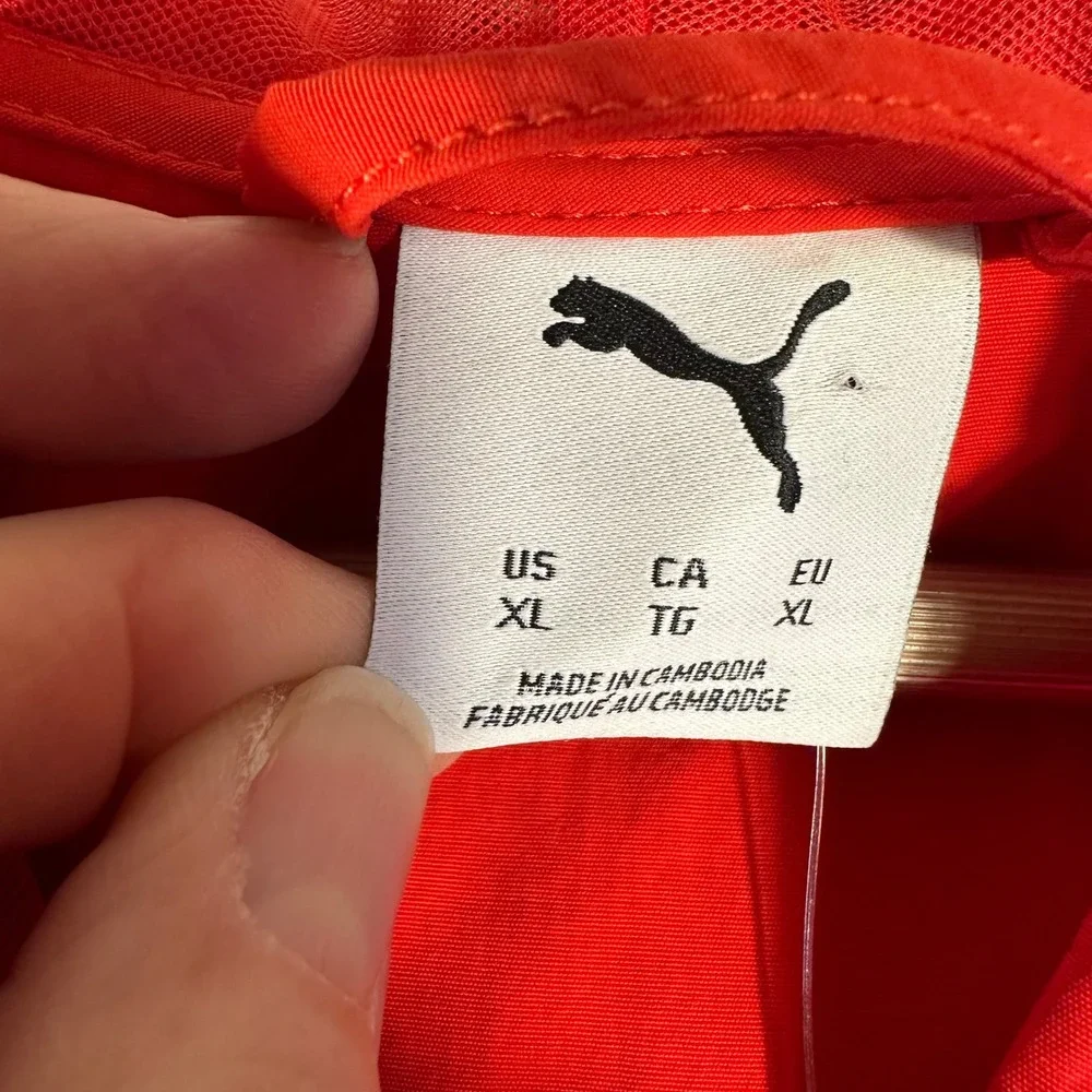 Puma Mens Red Full Zip Hooded Windbreaker Jacket 691495-11‎ XL